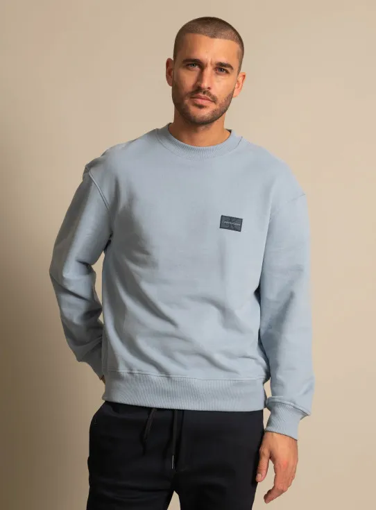 231-J30J322625 SHRUNKEN BADGE CREW NECK