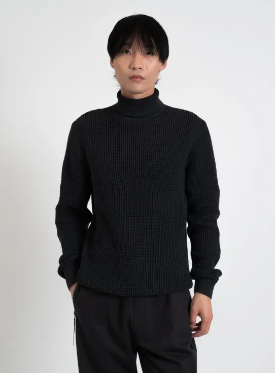 242-CCVIGGO WAFFLE KNIT ROLL NECK 12259672