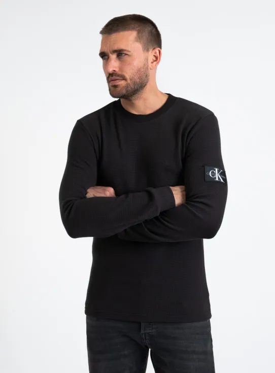 9-J30J323485 BADGE WAFFLE LS TEE