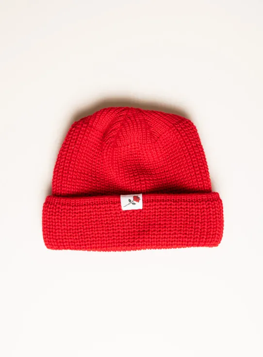 232-SHORT WOOL BEANIE ROSE VER-B04