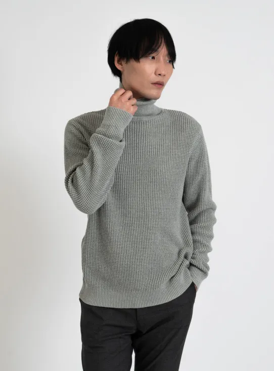 242-CCVIGGO WAFFLE KNIT ROLL NECK 12259672