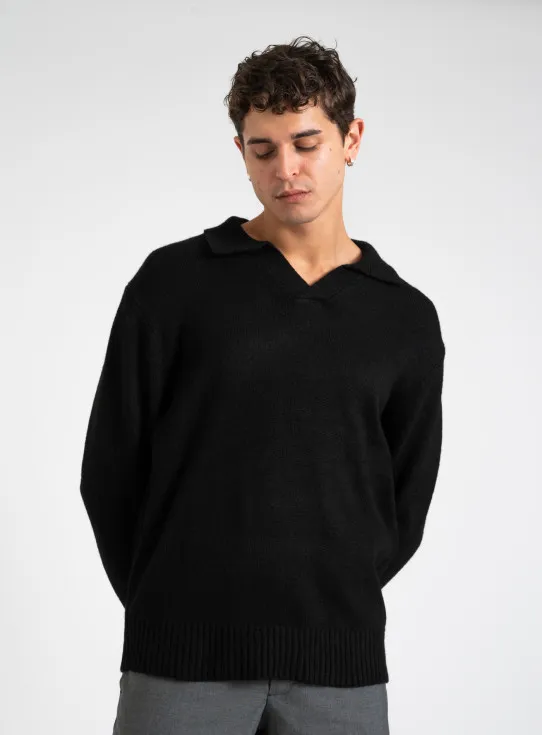 242-OLLIE KNIT LS POLO 12246613